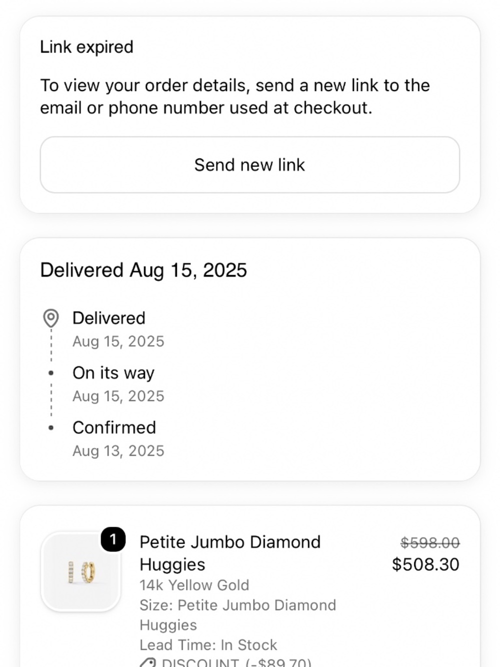 Petite Jumbo Diamond Huggies, Ring Concierge